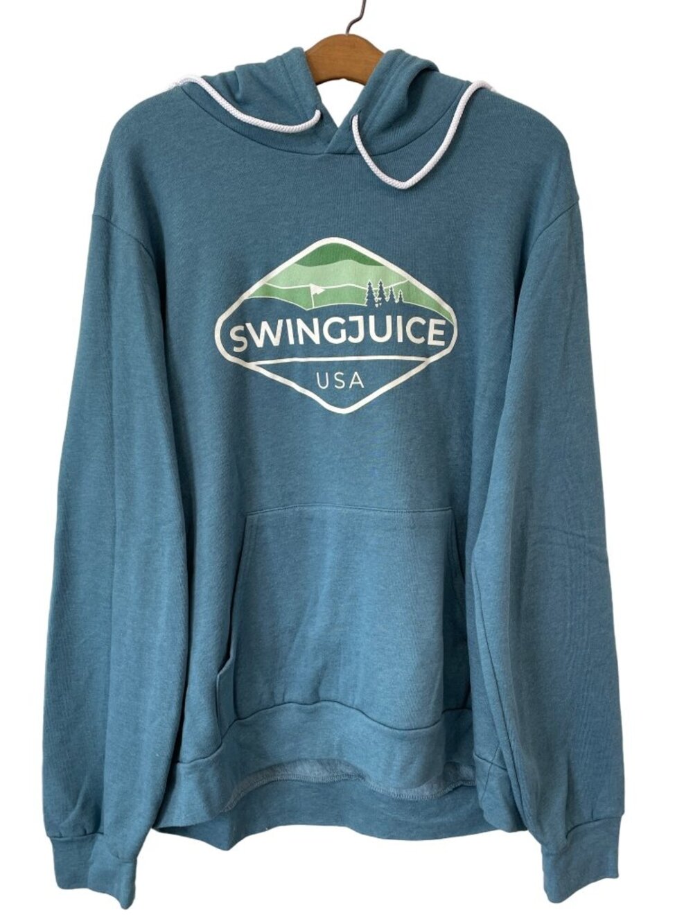 Swing Juice USA Sweatshirt Large Pullover Hoodie Blue Relaxed Golf Athleisure